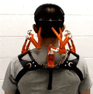 demonstration of the kinematics model of the neck exoskeleton